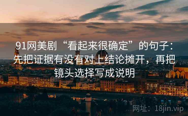 91网美剧“看起来很确定”的句子：先把证据有没有对上结论摊开，再把镜头选择写成说明